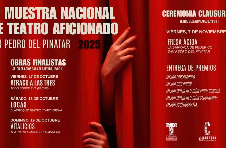 San Pedro del Pinatar acoge la XI Muestra Nacional de Teatro Aficionado del 17 al 19 de octubre