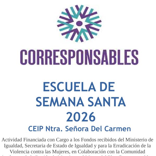 IGUALDAD: Información sobre el Servicio de Conciliación “Escuela de Semana Santa 2026”