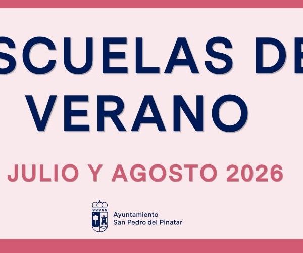 El Ayuntamiento de San Pedro del Pinatar ofrece 930 plazas en escuelas de verano 2026