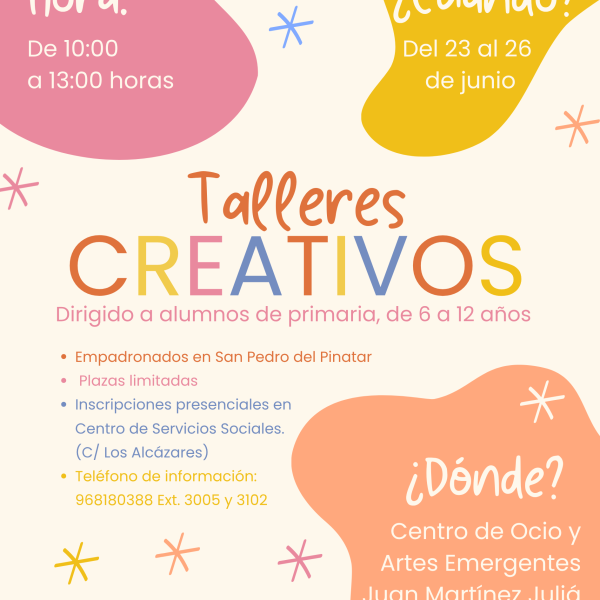Bienestar Social ofrece talleres creativos para niños de primaria en días no lectivos