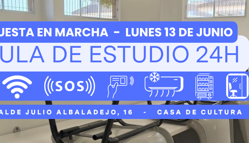 Puesta en marcha del Aula de Estudio 24 horas