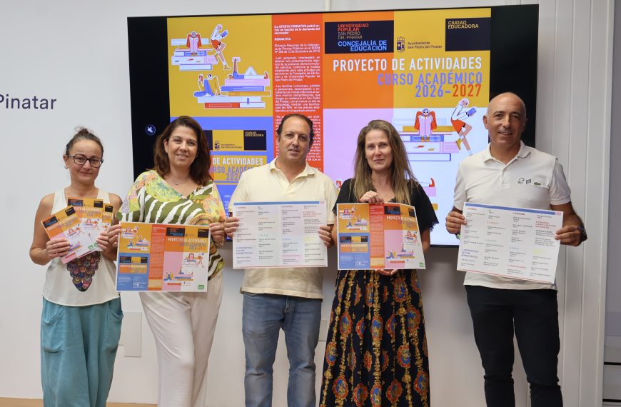 La Universidad Popular de San Pedro del Pinatar presenta su oferta formativa para el curso 2026-2027